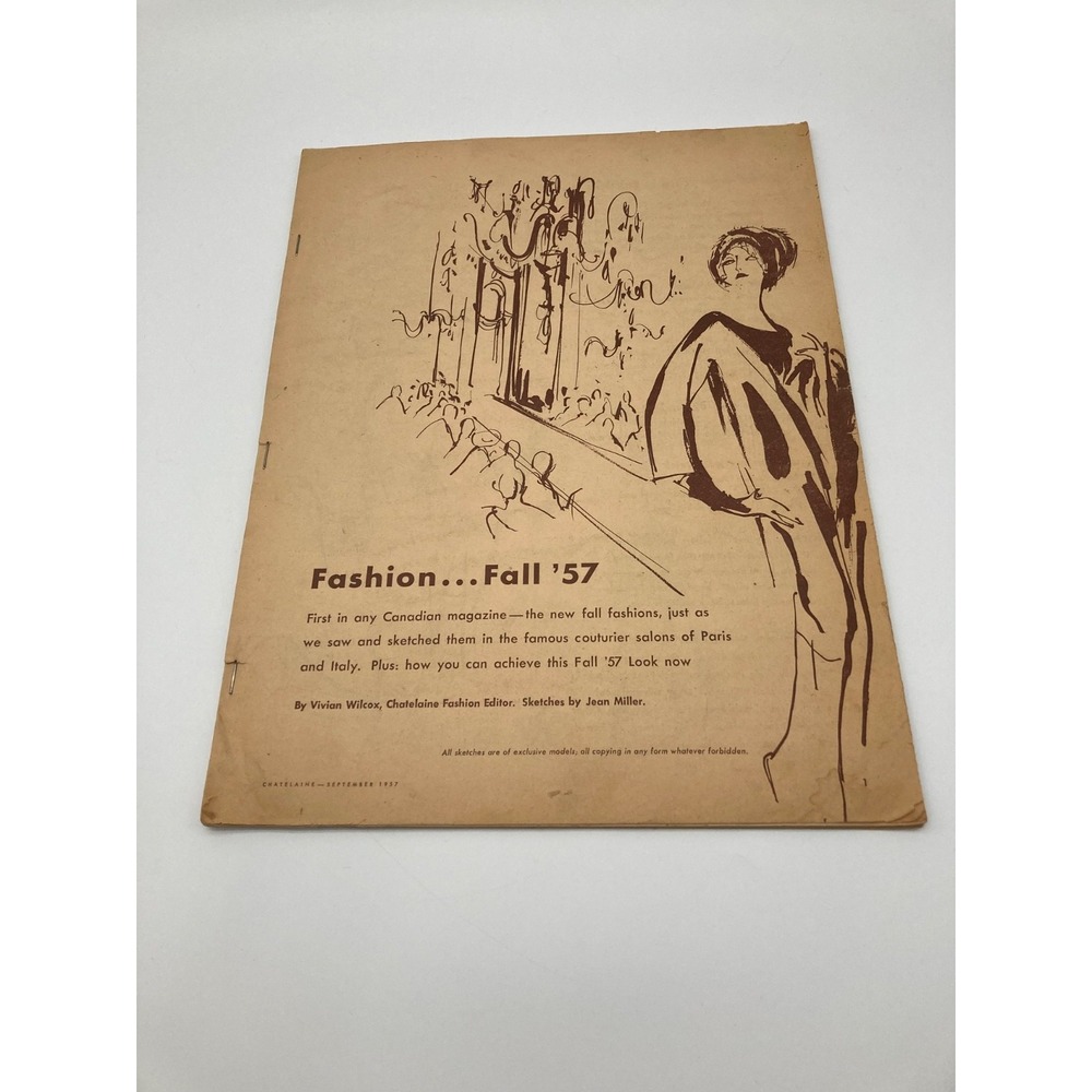 Vintage September 1957 Chatelaine Magazine Canadian Mid Century Fashion Ads